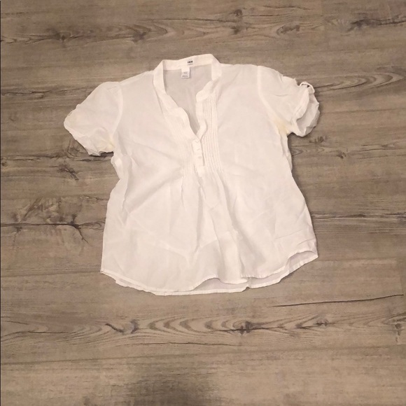H&M Tops - White H&M Shirt Size 10 H&M Tops - White H&M Shirt Size 10
